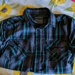 Button up shirt boys size 10/12